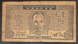 North Vietnam Viet Nam 1 Dong VF Banknote Note 1947 - Pick # 9a / 02 Photos - Vietnam