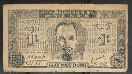 North Viet Nam Vietnam 1 Dong VF Banknote Note 1947 - Pick # 9b / 03 Photos - Viêt-Nam