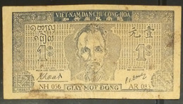 North Viet Nam Vietnam 1 Dong VF Banknote Note 1947 - Pick # 9c / 03 Photos - Vietnam