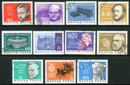 HUNGARY 1966 Eleven Single Commemorative Issues Used. - Gebruikt