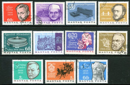 HUNGARY 1966 Eleven Single Commemorative Issues Used. - Oblitérés