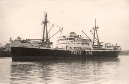 MARQUETTE * Carte Photo * Bateau Cargo Paquebot Commerce Marine Marchande ? Compagnie Fabre Line - Comercio