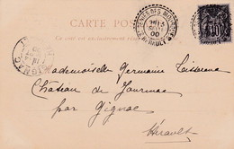 Hérault - ST GENIES DES MOURGUES Cachet B, Sur Carte Postale Affranchie Avec Un Type Sage - 1877-1920: Semi-Moderne