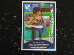 CARTE CARREFOUR PLAYMOBIL N° 21 - MATIERES GRASSES ET SUCRE - Other & Unclassified