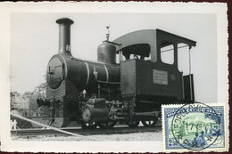 65240 Belg. Congo,maximum  2.7.1948 50 Year Of The Railway From Matadi To Leopoldville, Yv.296, Locomotive - Eisenbahnen