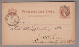 Tschechien Heimat Ung.Hradisch (Unerske Hradiske) 1877-06-25 Auf 2 Kr. Ganzsache Nach Wien - ...-1918 Prephilately