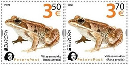 Finland 2021 Europa Endangered Wildlife Frogs Set Of 2 Stamps Of Peterspost Issue - Ungebraucht