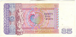 ️ Birmanie Burma 35 Kyat 1986 Uncirculated Valeur Faciale Unique Au Monde - Myanmar