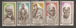 Guinée 1962 N° 115 / 9 ** Héros, Martyrs Africains, Alfa Yaya, Behanzin, Roi Du Dahomey, Pipe, Lance, Ba Bemba, T Aliou - Guinee (1958-...)