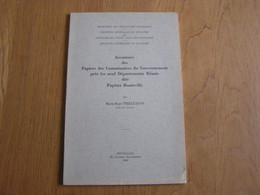 INVENTAIRE DES PAPIERS BOUTEVILLE 9 Départements Régionalisme Brabant Bruxelles Sambre Et Meuse Ourthe Escaut Dyle Lys - Belgique