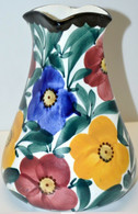 VASE ANCIEN SCHRAMBERG SMF 55 Grosses Fleurs Colorées Seventies 70 Déco Vintage Allemagne COLLECTION DECO VITRINE - Other & Unclassified