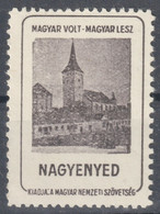Nagyenyed Aiud Straßburg  - CHURCH Cathedral  - Occupation Revisionism WW1 Romania Hungary Transylvania - MNH - Transylvania