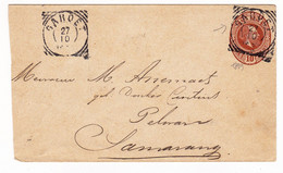 Indes Néerlandaises 1899 Ned Indie Garut Garoet Indonésie Indonésia Semarang Java  Entier Postal - Niederländisch-Indien