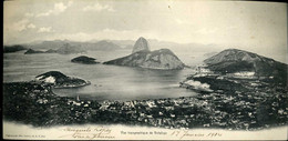 Vue Topographique De Botafogo Rio De Janeiro Carte Panoramique 14x28cm 1904 - Rio De Janeiro