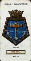 ► SHIP's BADGE - "Capetown" Battleship   - Image Chromo WILL'S CIGARETTE Imperial Tobacco - Wills