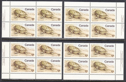 Canada 1979 Mint No Hinge, Corner Blocks, Sc# 813, SG - Unused Stamps