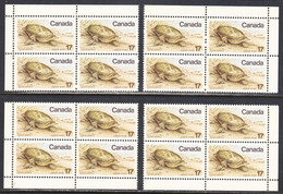 Canada 1979 Mint No Hinge, Corner Blocks, Sc# 813, SG - Nuovi