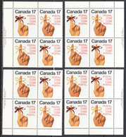 Canada 1979 Mint No Hinge, Corner Blocks, Sc# 815,816, SG - Nuovi