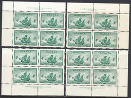 Canada 1949 Mint No Hinge/mounted, Corner Blocks, Plates 1 & 2, See Notes, Sc# 282, SG 412 - Neufs