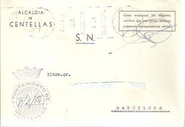 AYUNTAMIENTO  CENTELLAS 1974 - Postage Free