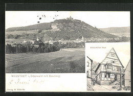 AK Neustadt I. Odenwald, Ortsansicht Mit Dem Breuberg, Am Altdeutschen Haus - Odenwald