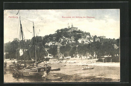 AK Hamburg-Blankenese, Blankensee Mit Süllberg Am Elbstrand - Blankenese