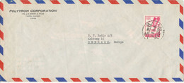 Taiwan Air Mail Cover Sent To Denmark 14-3-1969 Single Franked - Airmail