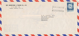 Taiwan Air Mail Cover Sent To Denmark Single Franked - Airmail