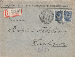 Finlande Lettre Recommandée Pour L'Allemagne 1911 - Brieven En Documenten
