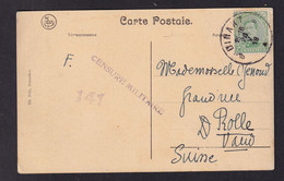 DDZ 780 - CENSURE Militaire Belge Post WWI 1918/19 - Carte-Vue TP Albert DINANT 1919 Vers ROLLE Suisse - Censeur 141 - Autres & Non Classés