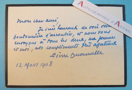 Pierre DECOURCELLE 1908 - Romancier / écrivain Né à Paris - Carte Lettre Autographe à Un Ami - Ecrivains