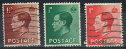 GB99 - GRANDE BRETAGNE 3 Val. Obl. Edouard VIII - Used Stamps