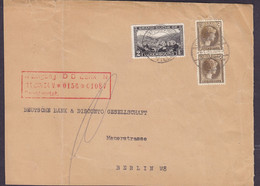 Luxembourg LUXEMBOURG-VILLE 1934 Cover Lettre DEUTSCHE BANK, BERLIN Germany Clerf Clervaux & Charlotte Stamps (2 Scans) - Covers & Documents