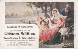 6965) Plockhorst Sign.- Weihnachstaufführung Damen Abteilung Turnerschaft 1859 Am 29.12.1923  WETTIN Wettiner Hof - - Wettin