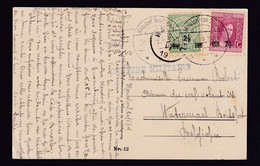 DDZ 799 - CENSURE Militaire Belge Post WWI - Carte-Vue TP Luxembourg MONDORF Les BAINS 1919 à BXL - Censure De ARLON - Autres & Non Classés