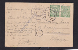 DDZ 800 - CENSURE Militaire Belge Post WWI - Carte-Vue TP Luxembourg DIFFERDANGE 1919 - Censure De ARLON + No 50 - Autres & Non Classés