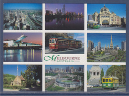 Melbourne Multi Vues De La Ville Monuments, Stade, Tramways, Quais, Jour Et Nuit,  Australie Carte Postale Neuve - Melbourne