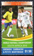 GRENADA - 1v - MNH Brazil Vs Korea DPR - FIFA Football World Cup - South Africa 2010 - Fußball Voetbal Futbol Futebol - 2010 – South Africa