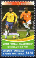 GRENADA - 1v - MNH Brazil Vs Côte D'Ivoire - FIFA Football World Cup - South Africa 2010 Fußball Voetbal Futbol Futebol - 2010 – South Africa