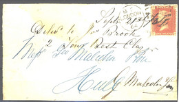 Regno Unito 1864, Bel Frontespizio Di Piego Da Londra Affrancato Con Penny Red Lettere FH - Covers & Documents
