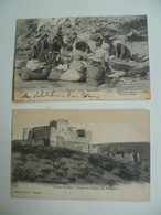 CPA / Lot De 2 Cartes Postales Anciennes / -Alpes - Gréoux Les Bains - Le Lavoir Et Les Ruines Du Chateau Des Templiers - Gréoux-les-Bains