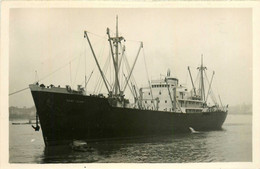 ST CLAIR * Carte Photo * Bateau Cargo Paquebot Commerce Marine Marchande ? Compagnie Générale Armement Maritime CGAM - Cargos