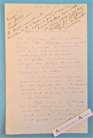 L.A.S 1878 Gustave MERLET écrivain - Lycée De Saint Denis De La Réunion  M. Lareux - Brunetière - Lettre Autographe - Ecrivains