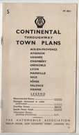 CONTINENTAL THROGHWAY TOWN PLANS ,THE AUTOMOBILE ASSOCIATION ,,MAPS ,AIX-EN-PROVENCE,VIENNE - Europe