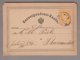 Tschechien Heimat Dux (Duchcov) 187?-03-10 Auf 2 Kr. Ganzsache Nach Theresienstadt - ...-1918 Vorphilatelie