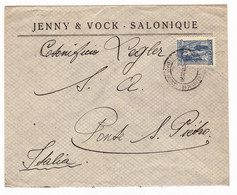 Salonique 1920 Greece Jenny & Vock Thessalonique Salonika Thessaloniki Θεσσαλονίκη Saloniki Ponte San Pietro Italia - Cartas & Documentos