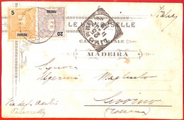 Aa3943 - PORTUGAL Funchal - POSTAL HISTORY -  POSTCARD To  ITALY -  1902 - Portuguese Africa