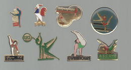 PINS PIN'S SPORTS  GYMNASTIQUE GYM UNSS FFG HENIN GRS AMIENS GAMBSHEIM KINGSHEIM  LOT 8 PINS - Gymnastique