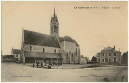 (77) 217, Le Chatelet, Simonet, L'Eglise, La Mairie, Non Voyagée, TB - Le Chatelet En Brie