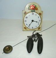 ANCIEN MOUVEMENT FORET NOIRE SONNERIE CLOCHE XIXe COMPLET CADRAN EMAIL Pendulum Collection Déco Vitrine - Horloges